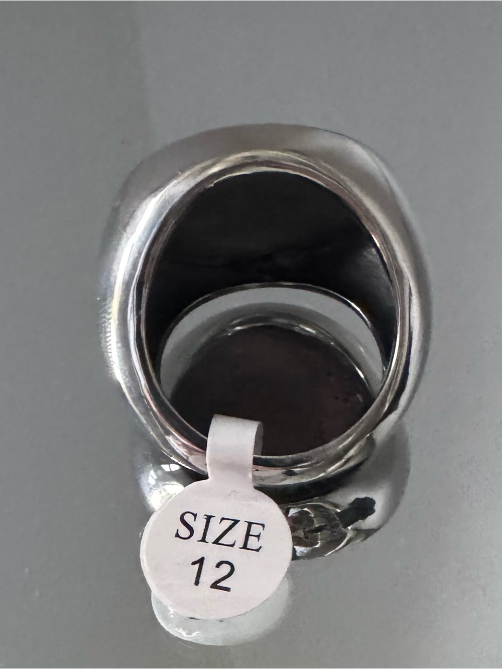 Tree of Life Ring in polished 316L stainless steel size 12 - Picture 6 of 8